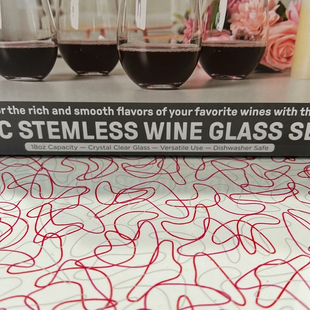 Brand new Appetit 4 Piece Stemless Wine Glass Set - Picture 5 of 5